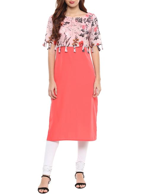 digital print straight kurta - 15386271 - Very Small Image - 1