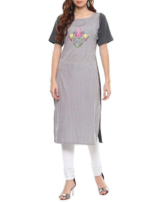 digital print straight kurta - 15386276 - Very Small Image - 1