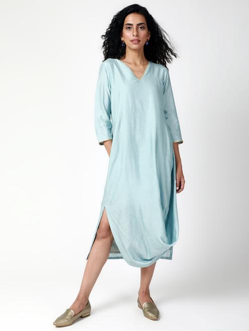 cowl hem side slit dress - 15386365 - Very Small Image - 1