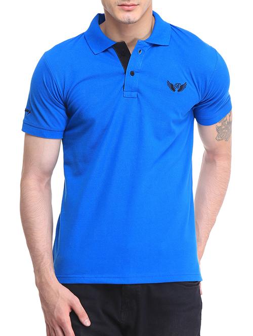 blue cotton polo t-shirt - 15386845 - Very Small Image - 1
