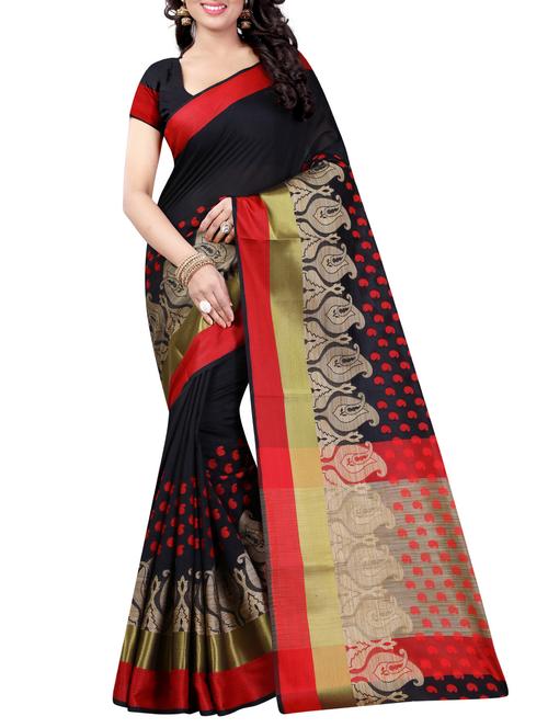 paisley jacquard woven saree with blouse - 15387384 - Very Small Image - 1