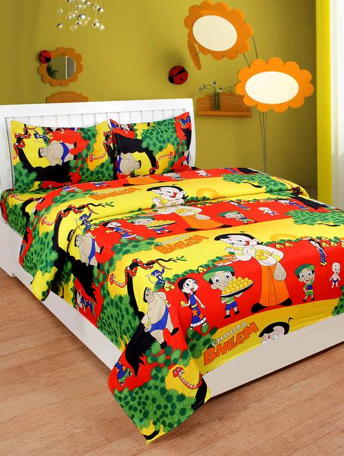 polycotton double bedsheet with 2 pillow covers - 15387619 - Very Small Image - 1