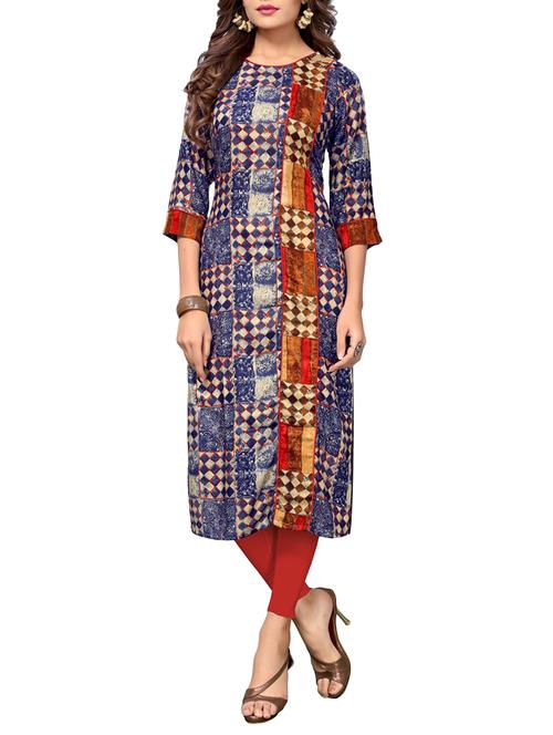 straight printed kurta - 15387827 - Very Small Image - 1