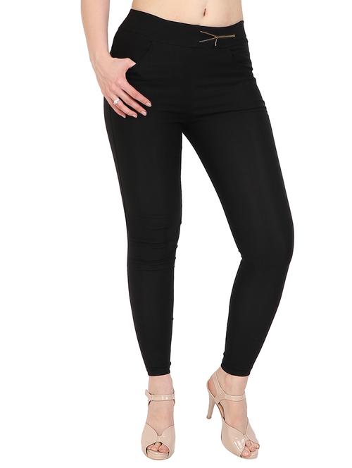high waist solid jegging - 15387841 - Very Small Image - 1