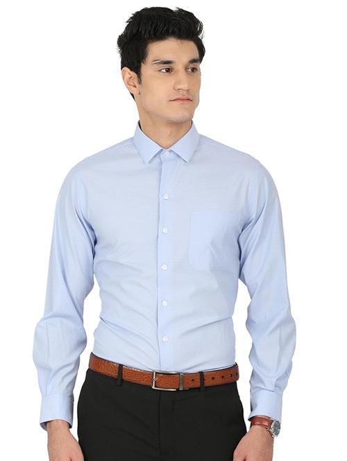 blue cotton formal shirt - 15389944 - Very Small Image - 1
