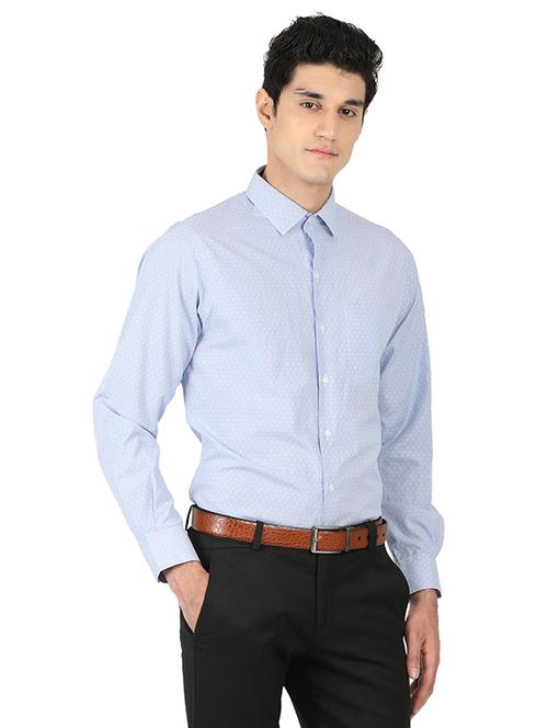 blue cotton formal shirt - 15389946 - Very Small Image - 1