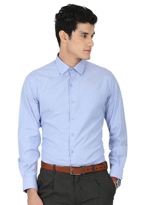 blue cotton formal shirt - 15389948 - Very Small Image - 1
