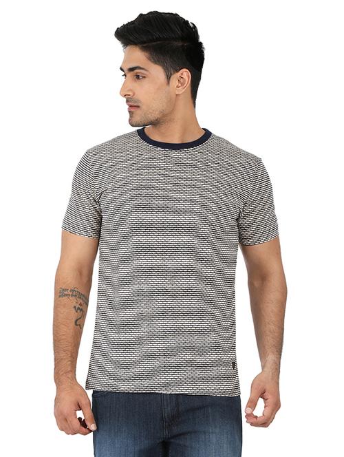 beige cotton all over print t-shirt - 15390000 - Very Small Image - 1