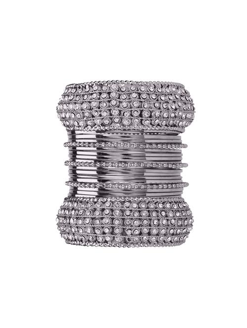 silver tone stone bangles - 15390115 - Very Small Image - 1