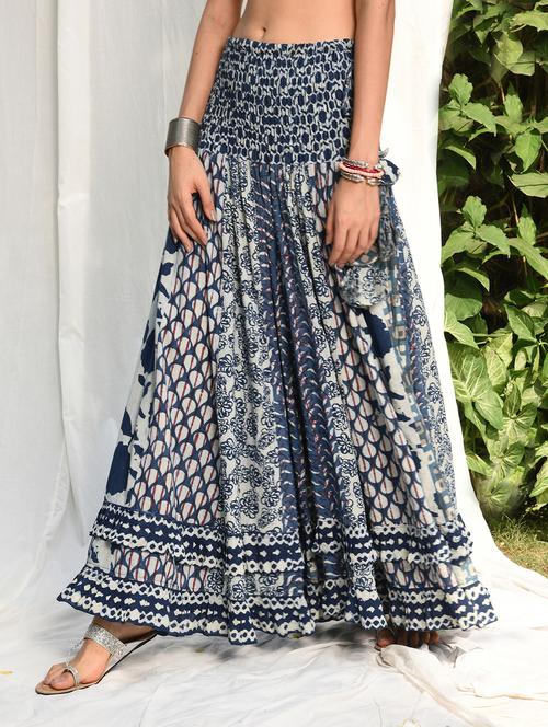 indigo dabu flared palazzo - 15391706 - Very Small Image - 1