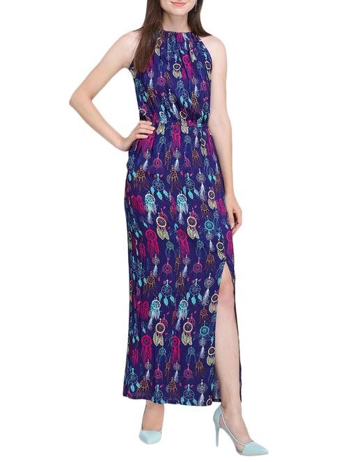 side slit maxi dress - 15391797 - Very Small Image - 1