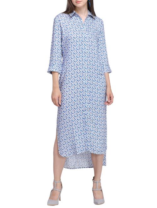 high-low shirt dress - 15391799 - Very Small Image - 1
