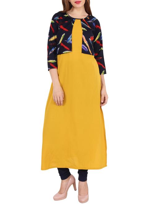 straight kurta with jacket - 15392204 - Very Small Image - 1