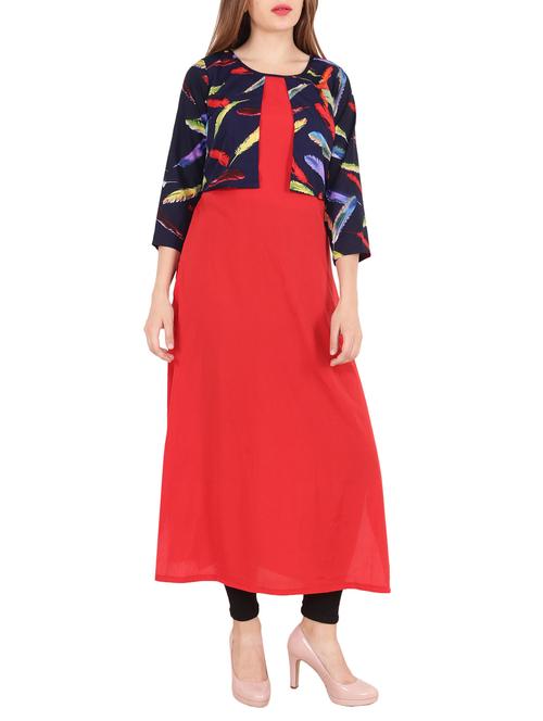 straight kurta with jacket - 15392209 - Very Small Image - 1