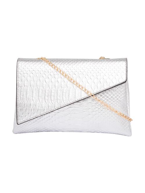silver leatherette (pu) sling bag - 15392766 - Very Small Image - 1