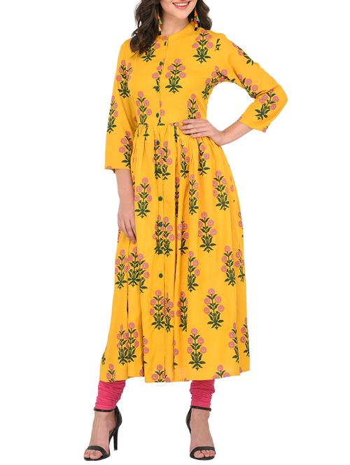 printed flared kurta - 15393207 - Very Small Image - 1