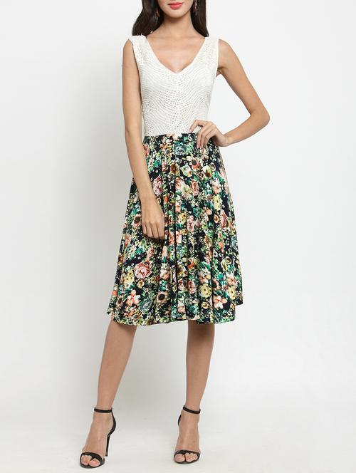 schiffli fit & flare dress - 15394185 - Very Small Image - 1