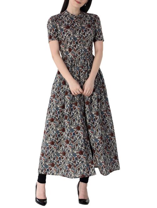 flared slit printed kurta - 15394653 - Very Small Image - 1