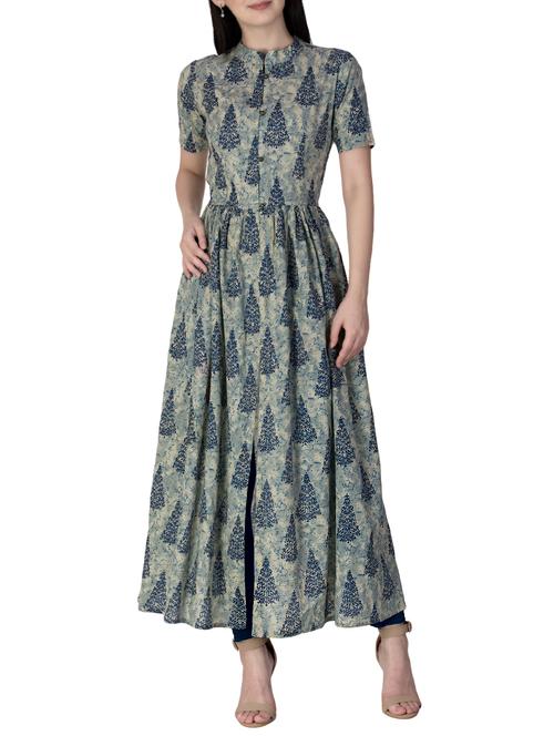 flared slit kurta - 15394658 - Very Small Image - 1