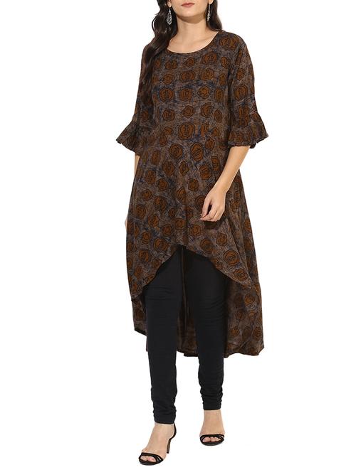 high low printed kurta - 15396663 - Very Small Image - 1