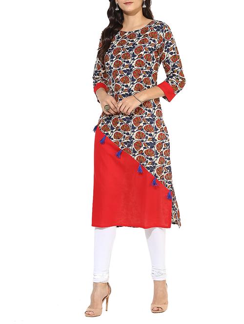 tassels straight kurta - 15396676 - Very Small Image - 1