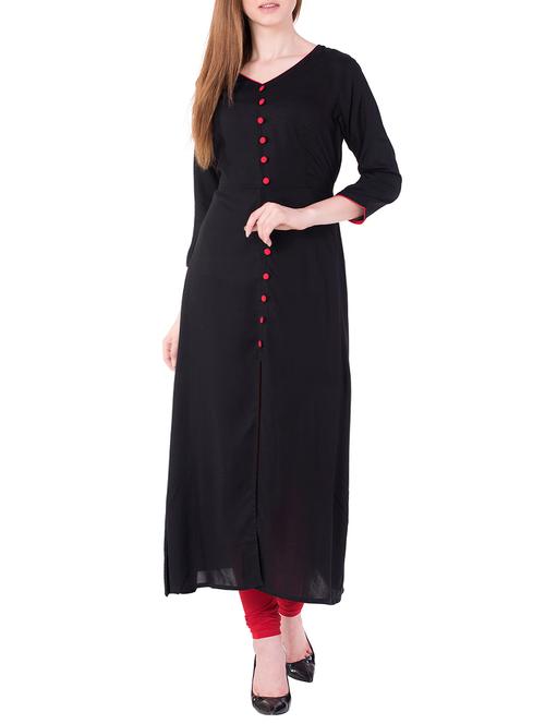piping a-line kurta - 15396700 - Very Small Image - 1