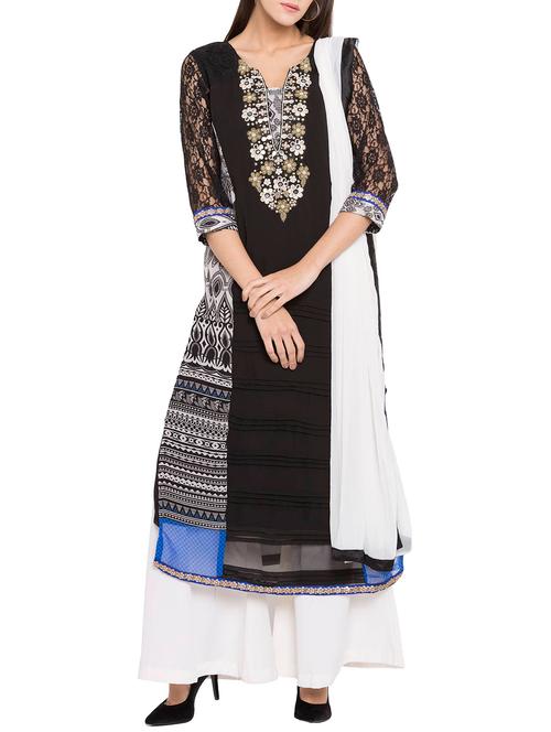 embroidery printed suit set - 15397600 - Very Small Image - 1