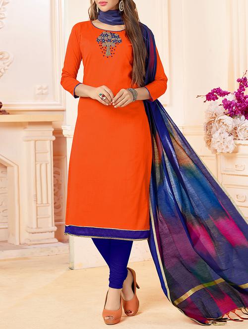 embellished unstitched churidaar suit - 15398899 - Very Small Image - 1