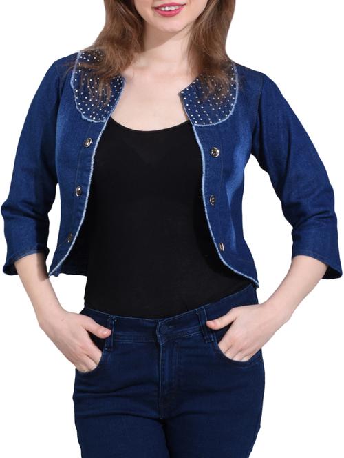 embellished frayed jacket - 15399497 - Very Small Image - 1