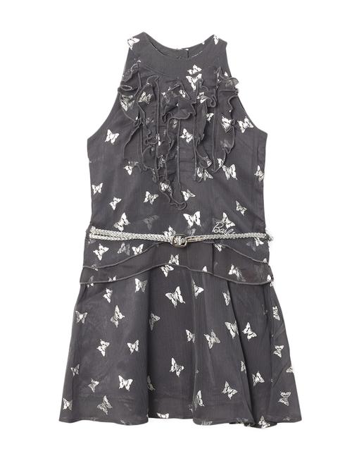 grey chiffon frock - 15400189 - Very Small Image - 1