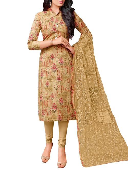 printed unstitched patiyala suit - 15400288 - Very Small Image - 1