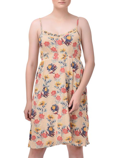 frill trim floral dress - 15400402 - Very Small Image - 1