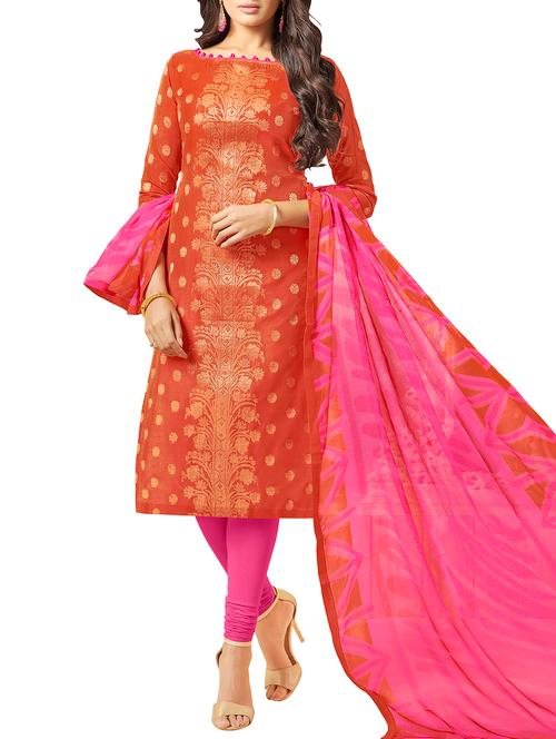 self-design unstitched churidaar suit - 15400576 - Very Small Image - 1
