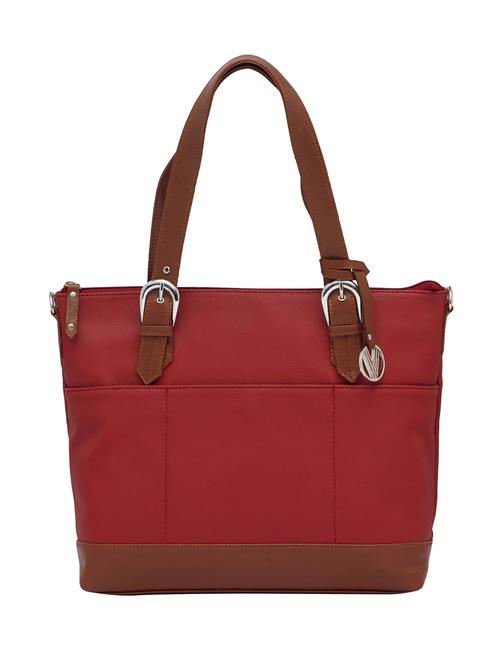 maroon leatherette (pu) handbag - 15401347 - Very Small Image - 1