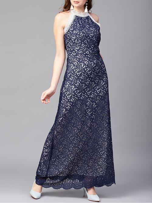 scallop hem textured lace dress - 15401534 - Very Small Image - 1