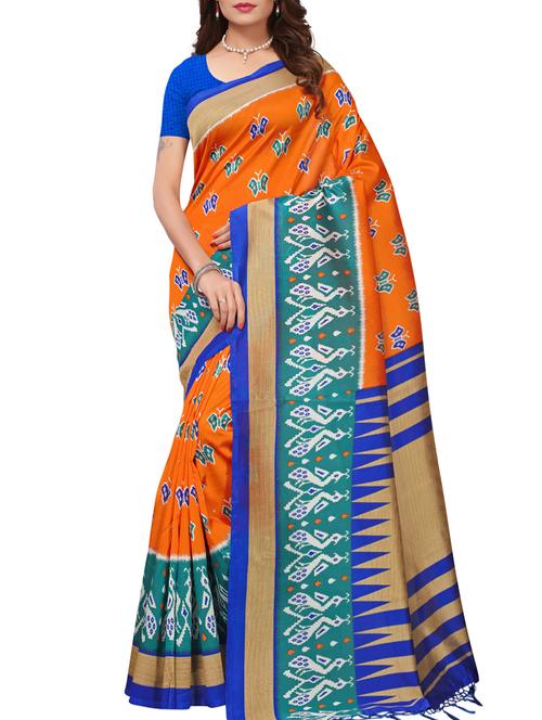 ikat maheshwari saree with tassels with blouse - 15402240 - Very Small Image - 1