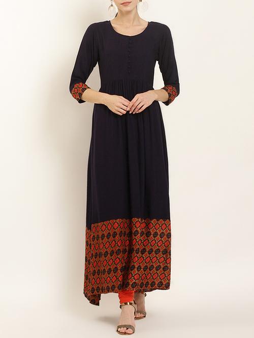 flared printed kurta - 15402325 - Very Small Image - 1