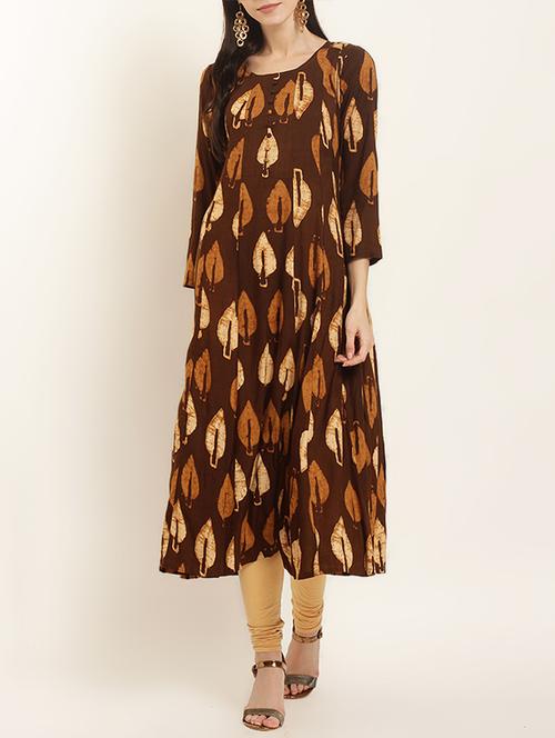 a-line printed kurta - 15402326 - Very Small Image - 1