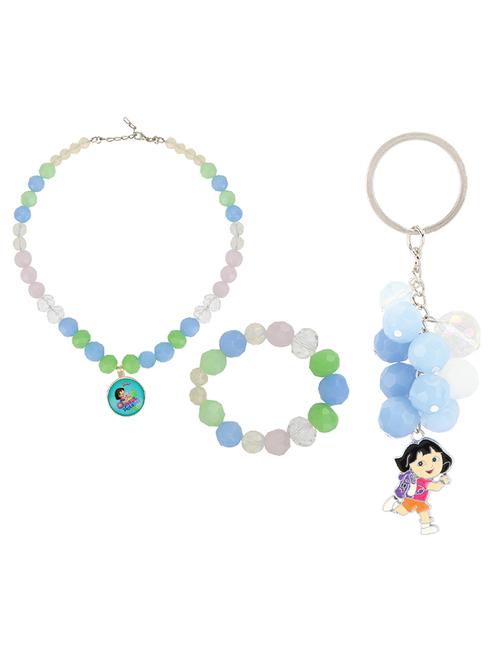 blue plastic necklace set jewellery - 15405880 - Very Small Image - 1