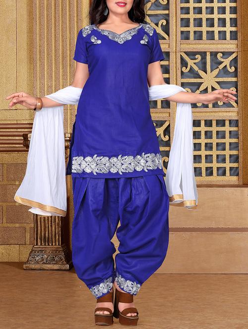 embroidered unstitched salwar suit - 15405881 - Very Small Image - 1