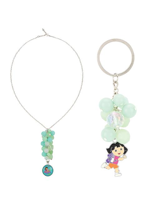 green plastic necklace set jewellery - 15405888 - Very Small Image - 1