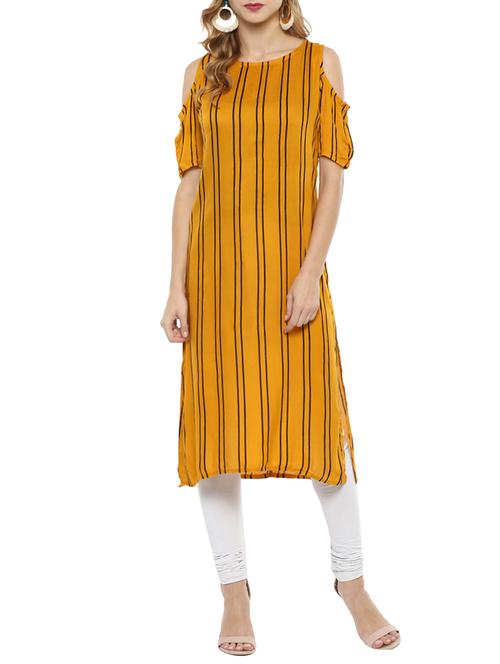 straight stripes kurta - 15406002 - Very Small Image - 1