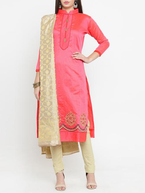 embellished unstitched straight pant suits - 15406017 - Very Small Image - 1