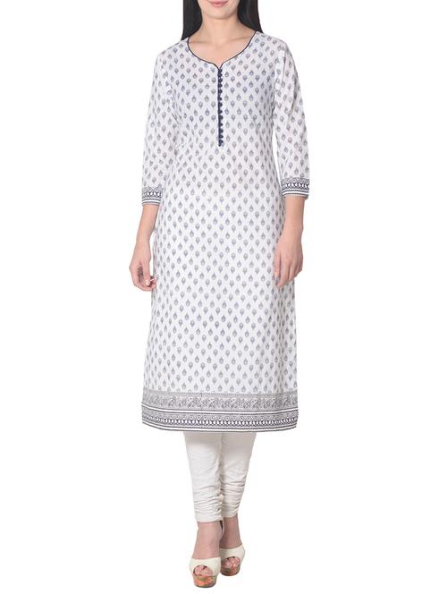 straight printed kurta - 15406034 - Very Small Image - 1
