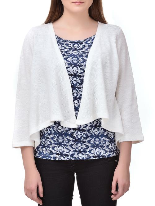 asymmetric knitted shrug - 15406065 - Very Small Image - 1