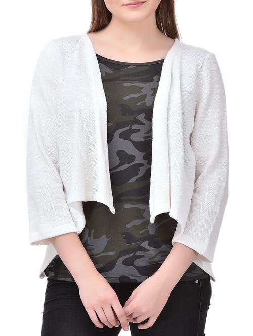 asymmetric knitted shrug - 15406066 - Very Small Image - 1