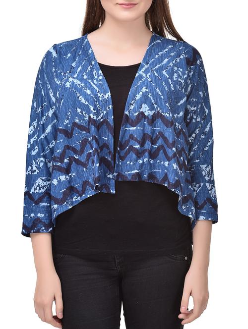 asymmetric printed shrug - 15406067 - Very Small Image - 1