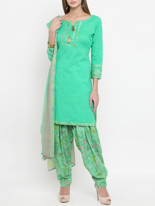printed unstitched patiyala suits - 15406108 - Very Small Image - 1
