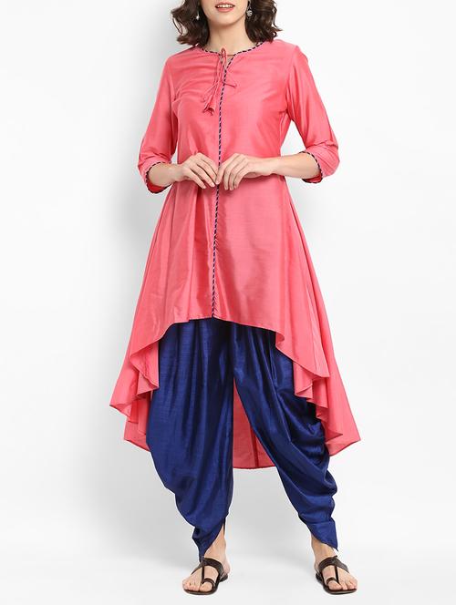 solid high-low kurta - 15406199 - Very Small Image - 1