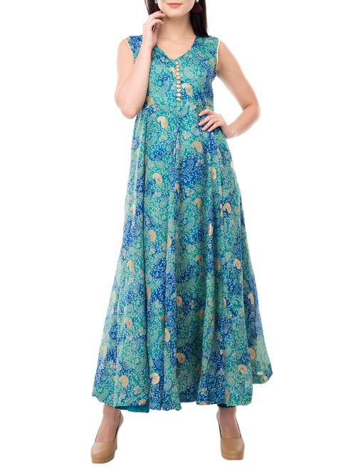 flared printed kurta - 15410257 - Very Small Image - 1